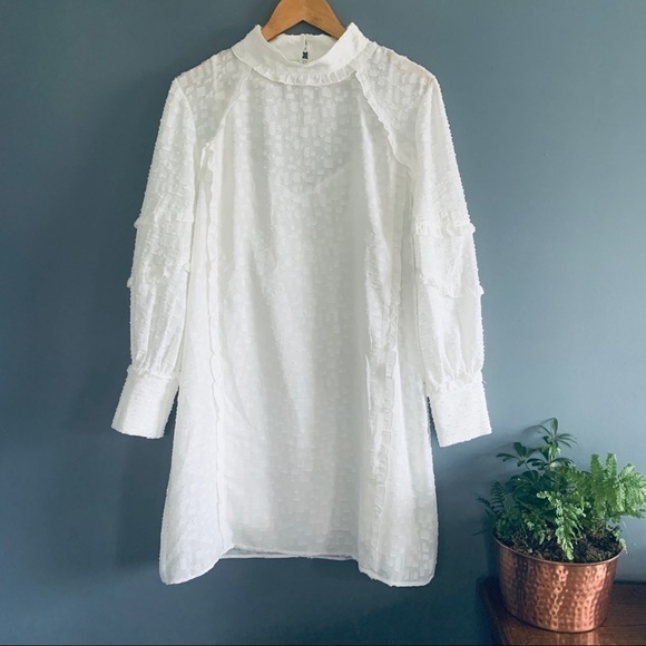 IRO Mijo Textured Tunic Dress Silk 10 M - Picture 3 of 9